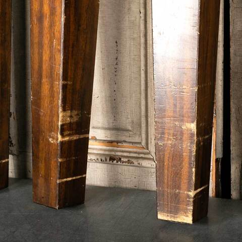 #47950 Set of 4 Salvaged Tapered Wood Table Legs image 4