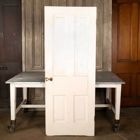 #47963 30x77 Antique 4 Panel Wood Interior Door image 4