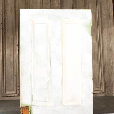 #47970 30x77 Antique 4 Panel Wood Interior Door image 5