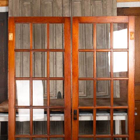 #47972 60x80 Antique 15 Lite Interior French Doors image 5