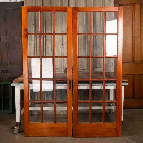 #47973 60x79 Antique 15 Lite Interior French Doors image 4