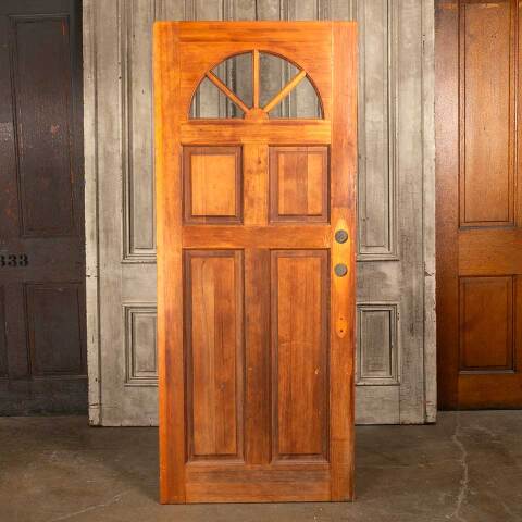 #47979 32x78 Salvaged Arched Lite Wood Entry Door image 5