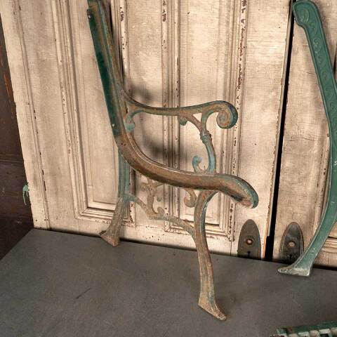 #48078 Salvaged Cast Iron Garden Park Bench Ends image 7