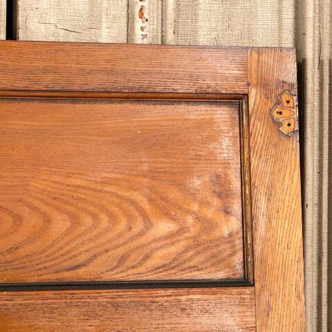 #48095 Salvaged Antique 2 Panel Oak Cabinet Door image 2