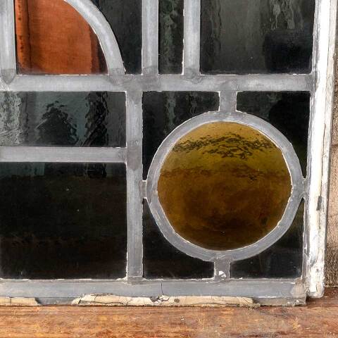 #48128 23x31 Vintage Stained Glass Window Panel image 6