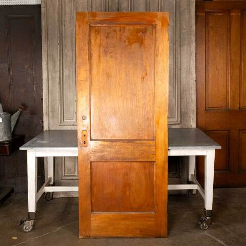 #48176 32x80 Antique 2 Panel Wood Interior Door image 4