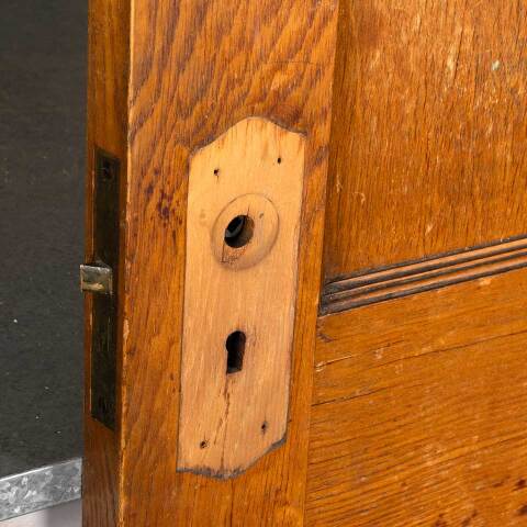 #48179 32x80 Antique 2 Panel Oak Interior Door image 7