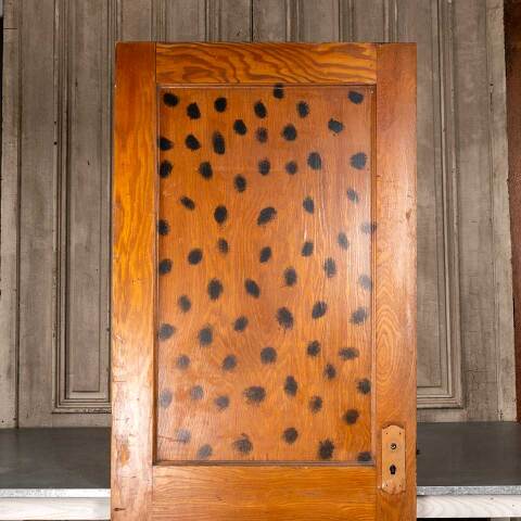 #48185 32x80 Antique 2 Panel Wood Interior Door image 2