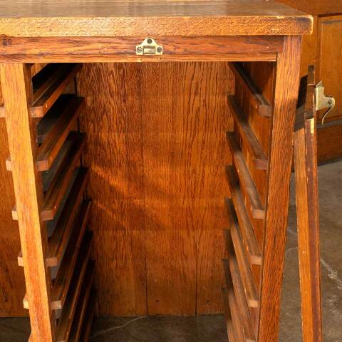 #48264 Vintage Oak Sample Storage Cabinet image 6
