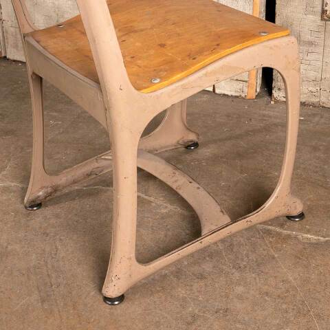 #48373 Vintage Wood & Metal Child's School Chair image 7