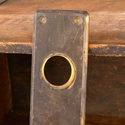 #48430 Antique Brass Entry Doorknob Backplate image 5