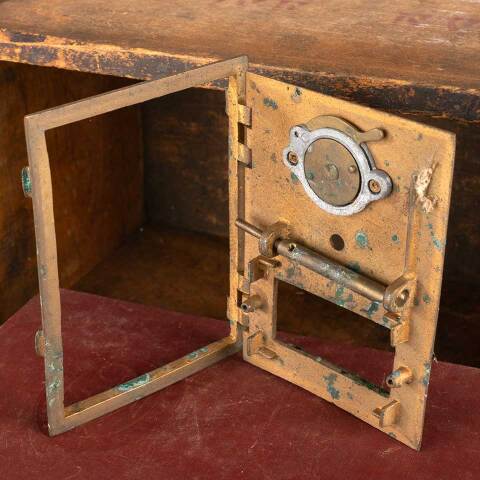 #48475 Salvaged Antique Post Office Box Door image 3