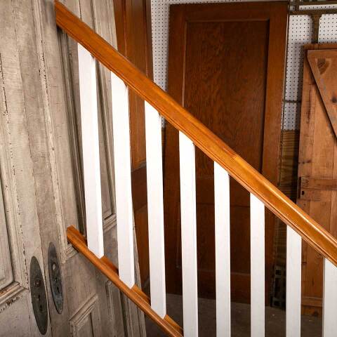 #48483 Salvaged Interior Wood Staircase Balustrade image 2