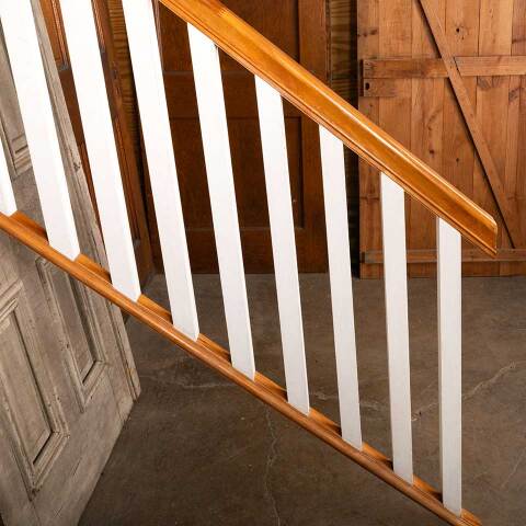 #48483 Salvaged Interior Wood Staircase Balustrade image 3