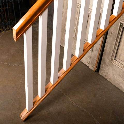 #48483 Salvaged Interior Wood Staircase Balustrade image 6
