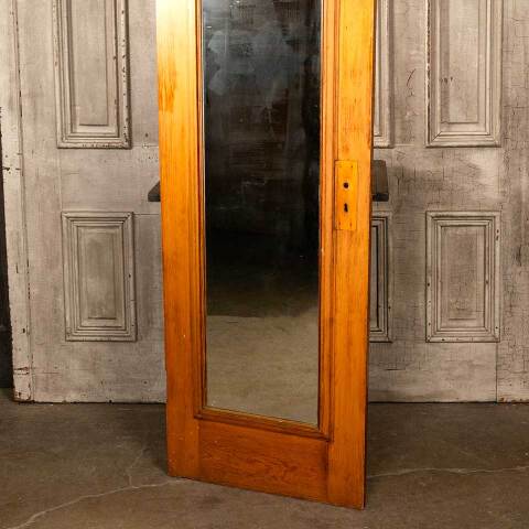 #48498 24x80 Antique 2 Panel Interior Door w/ Mirror image 3