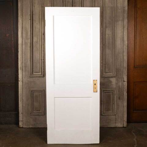 #48500 30x77 Antique 2 Panel Pine Interior Door image 4