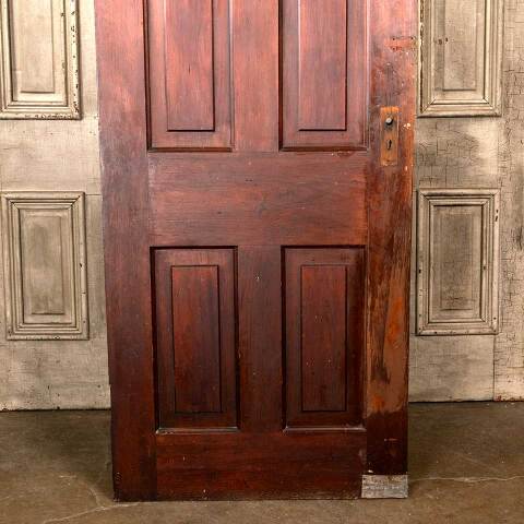 #48509 30x80 Antique 4 Panel Pine Interior Door image 3