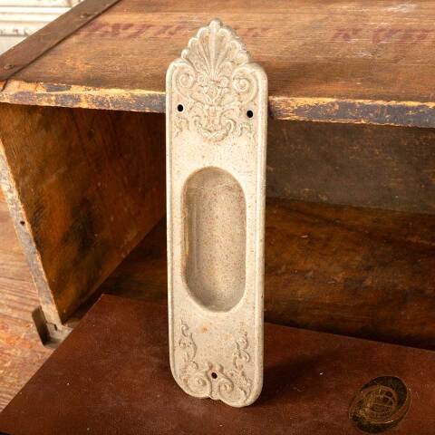 #48516 Antique Pocket Door Pull Handle Hardware image 2