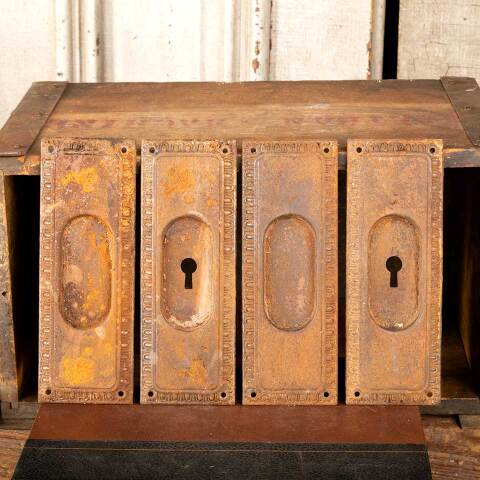 #48517 Antique Pocket Door Pull Handle Hardware image 2