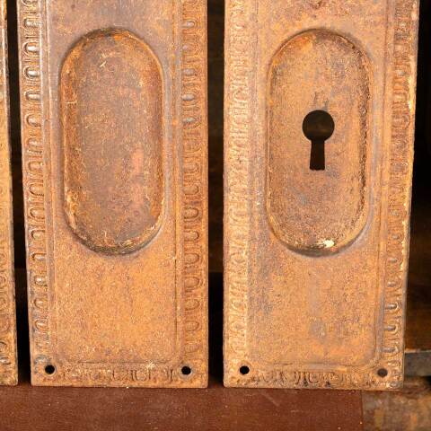 #48517 Antique Pocket Door Pull Handle Hardware image 4