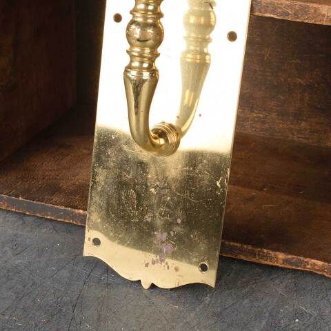 #48539 Salvaged Brass Door Pull Handle Hardware image 3