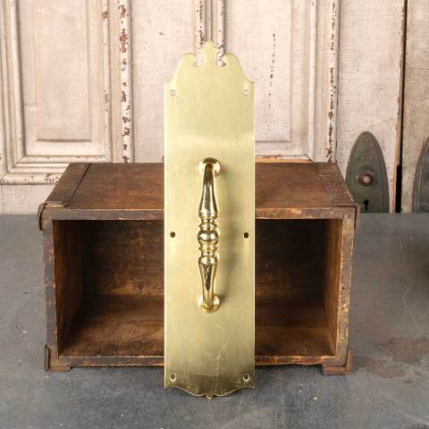 #48539 Salvaged Brass Door Pull Handle Hardware image 6