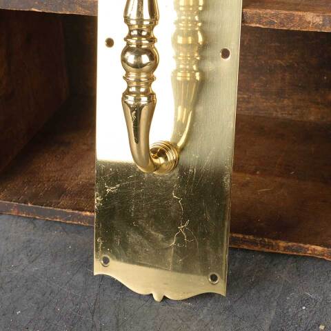 #48539 Salvaged Brass Door Pull Handle Hardware image 7