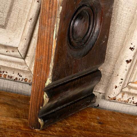 #48551 Salvaged Antique Wood Rosette Trim Block image 5