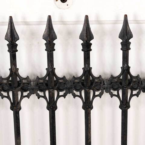 #48571 Salvaged Antique Wrought Iron Fence Section image 6