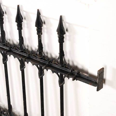 #48571 Salvaged Antique Wrought Iron Fence Section image 8