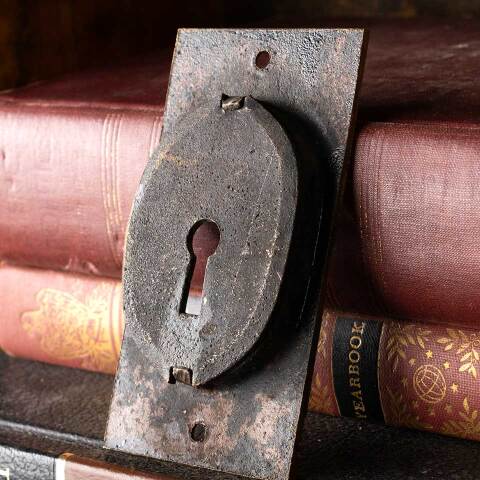 #48620 Antique Victorian Pocket Door Pull Hardware image 5