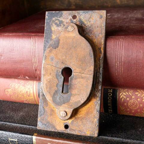 #48621 Antique Victorian Pocket Door Pull Hardware image 6