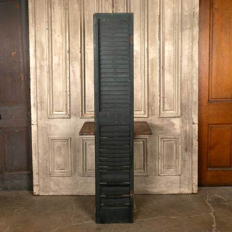 #48646 Antique Exterior Louvered Wood Shutter image 4