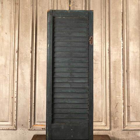 #48646 Antique Exterior Louvered Wood Shutter image 5