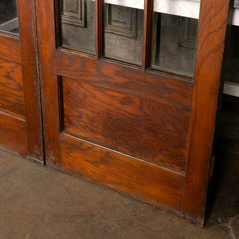 #48678 60x79 Antique Oak 12 Lite French Doors image 3