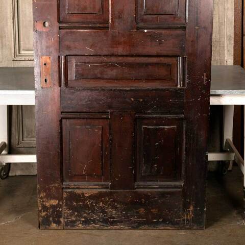 #48687 40x95 Salvaged Antique 5 Panel Interior Door image 3