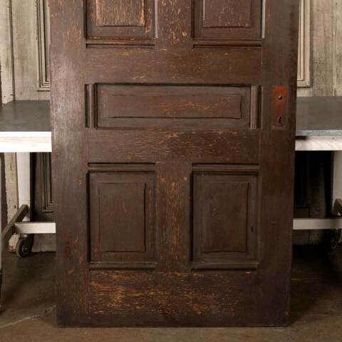 #48689 40x95 Salvaged Antique 5 Panel Interior Door image 2