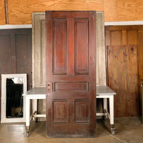 #48690 38x96 Salvaged Antique 5 Panel Interior Door image 5