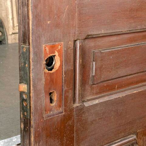 #48690 38x96 Salvaged Antique 5 Panel Interior Door image 8