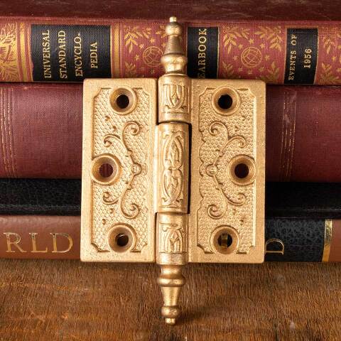 #48726 3" Ornate Cast Iron Steeple Finial Door Hinge image 3