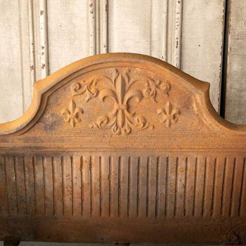 #48849 Antique Cast Iron Fireplace Log Holder Basket image 4