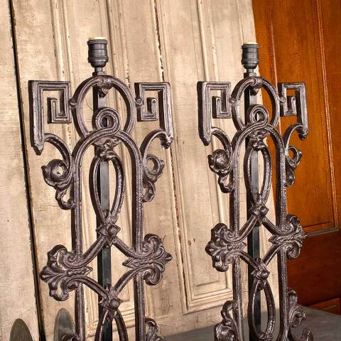 #48892 Cast Iron Architectural Salvage Table Lamps image 2