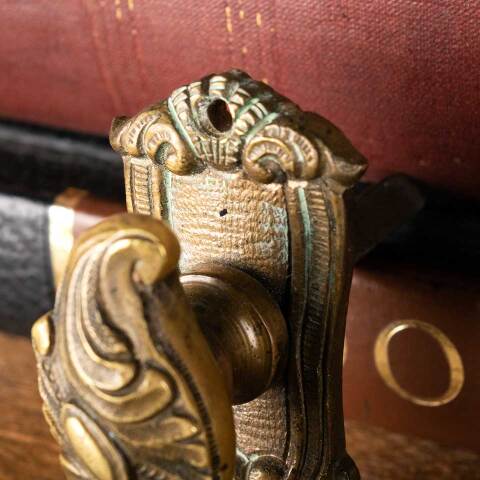 #48988 Ornate Brass Thumb Turn Door Hardware image 4