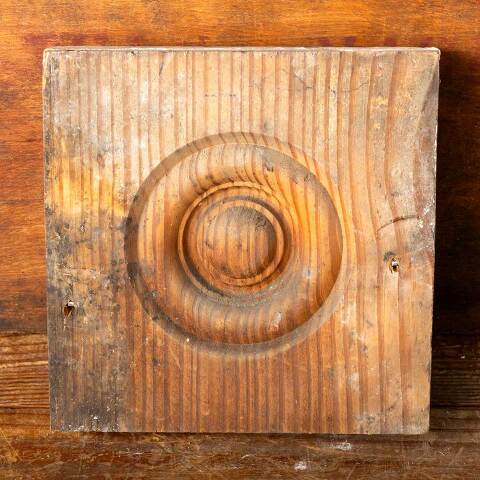 #49016 Antique Wood Rosette Interior Trim Block image 4