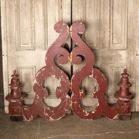 #49042 Salvaged Large Antique Wood Corbel Brackets image 6