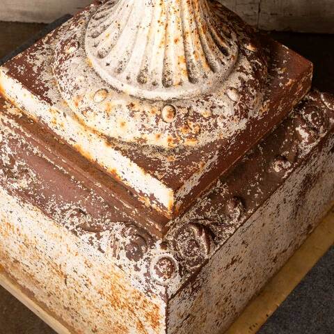 #49054 Architectural Cast Iron Garden Urn & Pedestal image 7