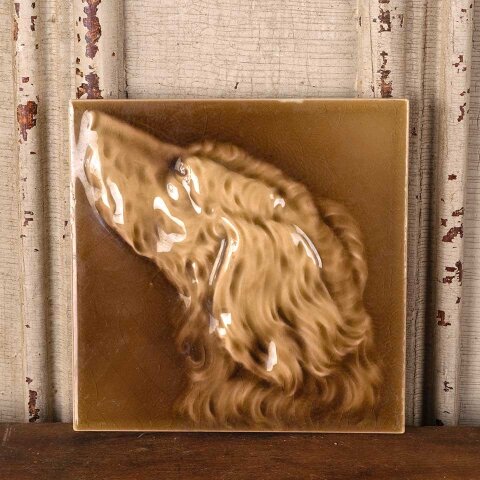 6x6 Cambridge Encaustic Fireplace Dog Tile