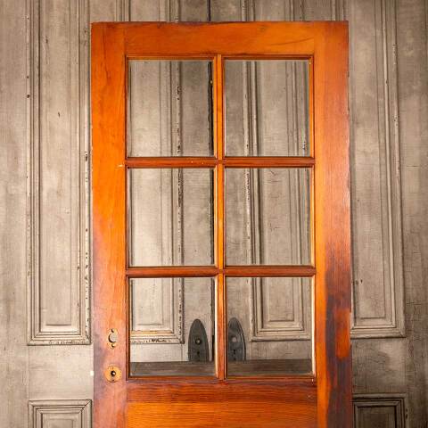 #49111 32x79 Antique 6 Lite Wood Entry Door image 6