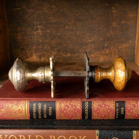 #49147 Antique Tudor Doorknobs Door Hardware Set image 3